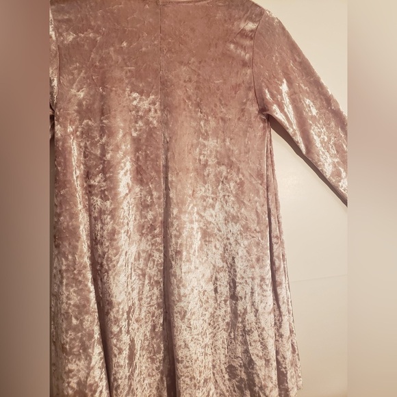 Rolla Coster Clothing Woman’s Pink Velvet Mini Tunic 3/4 Sleeve Dress Size Small - Picture 9 of 11